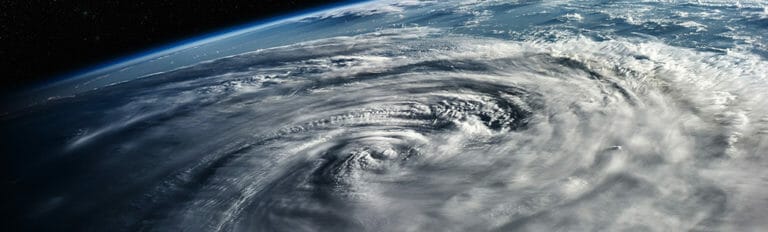 hurricane and space