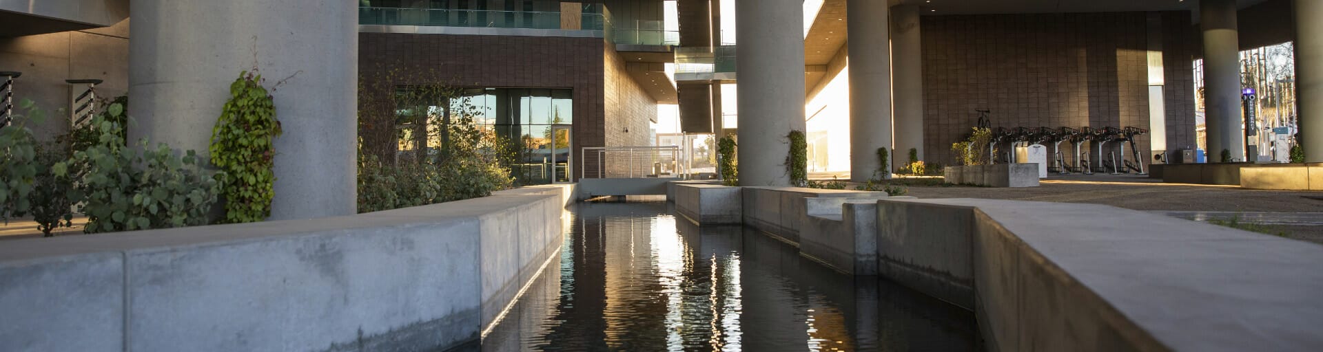 View of the canal within the building